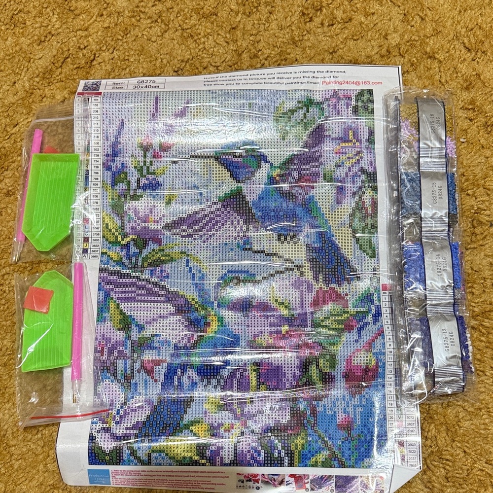 3/$30 Hummingbird Diamond Dotz Kit - Blue and Green
